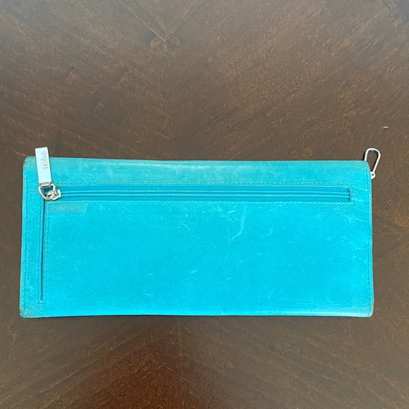 HOBO Turquoise Wallet with Black and White Pattern - Picture 2 of 5